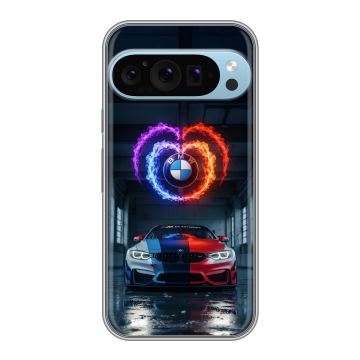 Силиконовый чехол на Google Pixel 9 Pro с принтом BMW БМВ