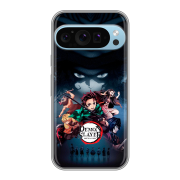 Силиконовый чехол на Google Pixel 9 Pro с принтом Demon Slayer Клинок рассекающий демонов Силиконовый чехол на Google Pixel 9 Pro с принтом Demon Slayer Клинок рассекающий демонов