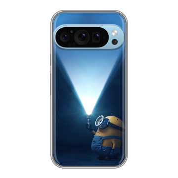 Силиконовый чехол на Google Pixel 9 Pro с принтом Миньоны