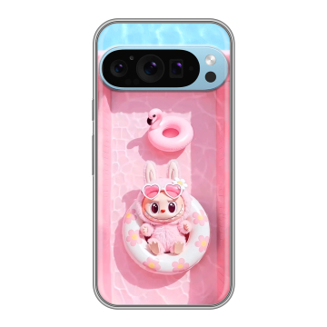 Силиконовый чехол на Google Pixel 9 Pro с принтом Labubu Лабубу