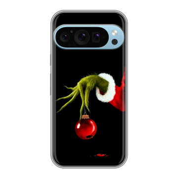Силиконовый чехол на Google Pixel 9 Pro с принтом Новый год Гринч