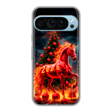 Силиконовый чехол на Google Pixel 9 Pro с принтом Новый год