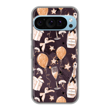 Силиконовый чехол на Google Pixel 9 Pro с принтом Новый год
