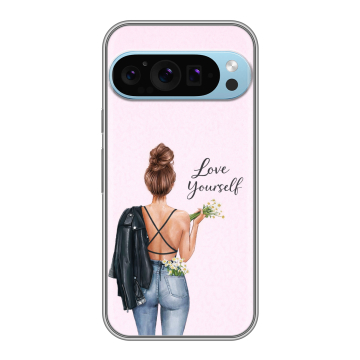 Силиконовый чехол на Google Pixel 9 Pro с принтом женский Силиконовый чехол на Google Pixel 9 Pro с принтом женский