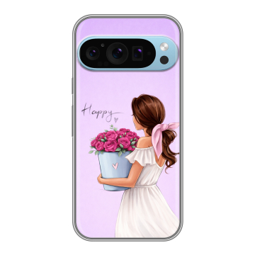 Силиконовый чехол на Google Pixel 9 Pro с принтом женский Силиконовый чехол на Google Pixel 9 Pro с принтом женский