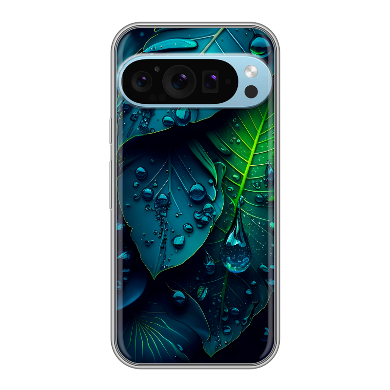 Силиконовый чехол на Google Pixel 9 Pro с принтом Листья Силиконовый чехол на Google Pixel 9 Pro с принтом Листья