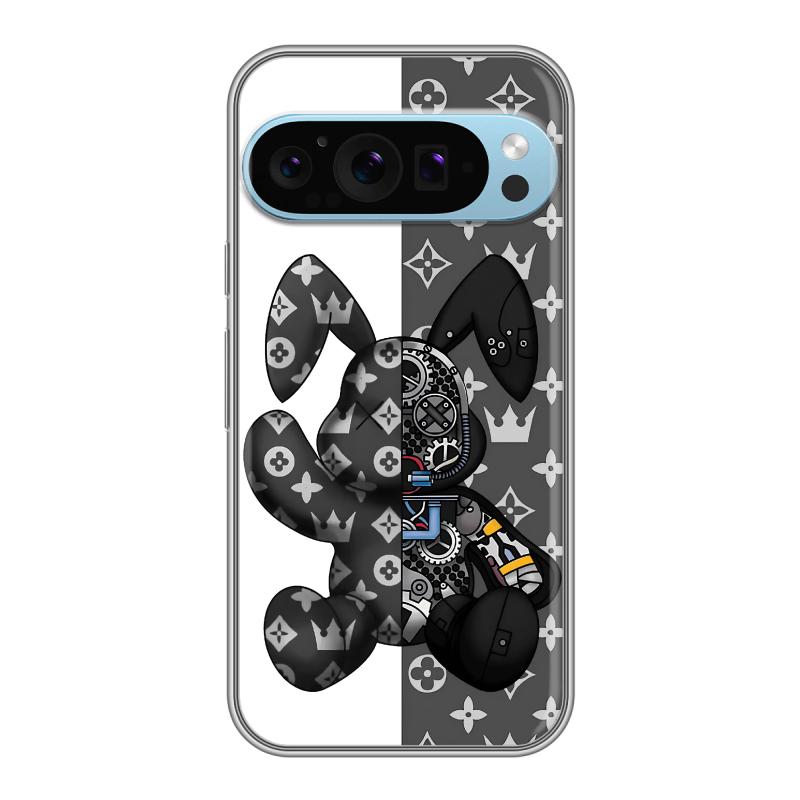 Силиконовый чехол на Google Pixel 9 Pro с принтом Луи робот Силиконовый чехол на Google Pixel 9 Pro с принтом Луи робот