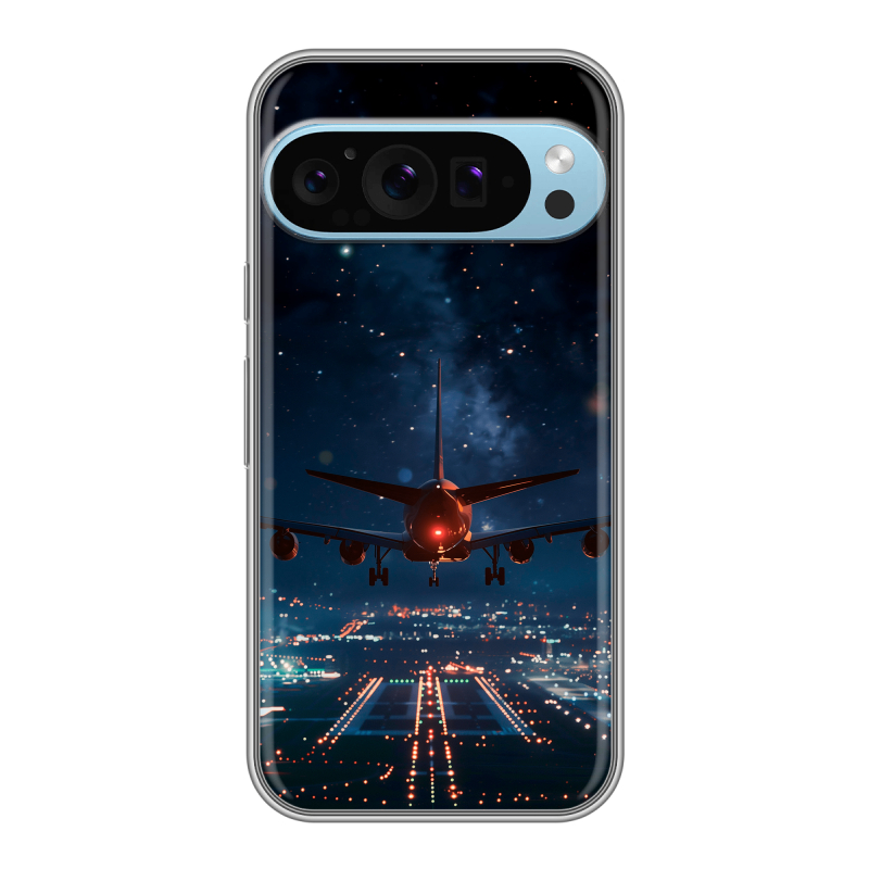 Силиконовый чехол на Google Pixel 9 Pro с принтом самолет Силиконовый чехол на Google Pixel 9 Pro с принтом самолет