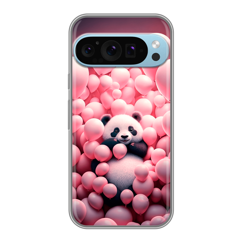 Силиконовый чехол на Google Pixel 9 Pro с принтом Панда Силиконовый чехол на Google Pixel 9 Pro с принтом Панда