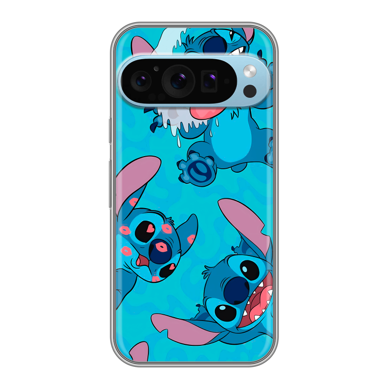 Силиконовый чехол на Google Pixel 9 Pro с принтом Лило и Стич Силиконовый чехол на Google Pixel 9 Pro с принтом Лило и Стич