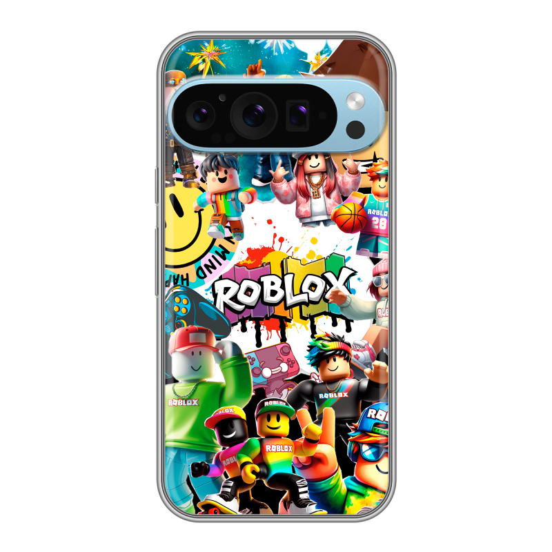 Силиконовый чехол на Google Pixel 9 Pro с принтом Roblox Роблокс Силиконовый чехол на Google Pixel 9 Pro с принтом Roblox Роблокс