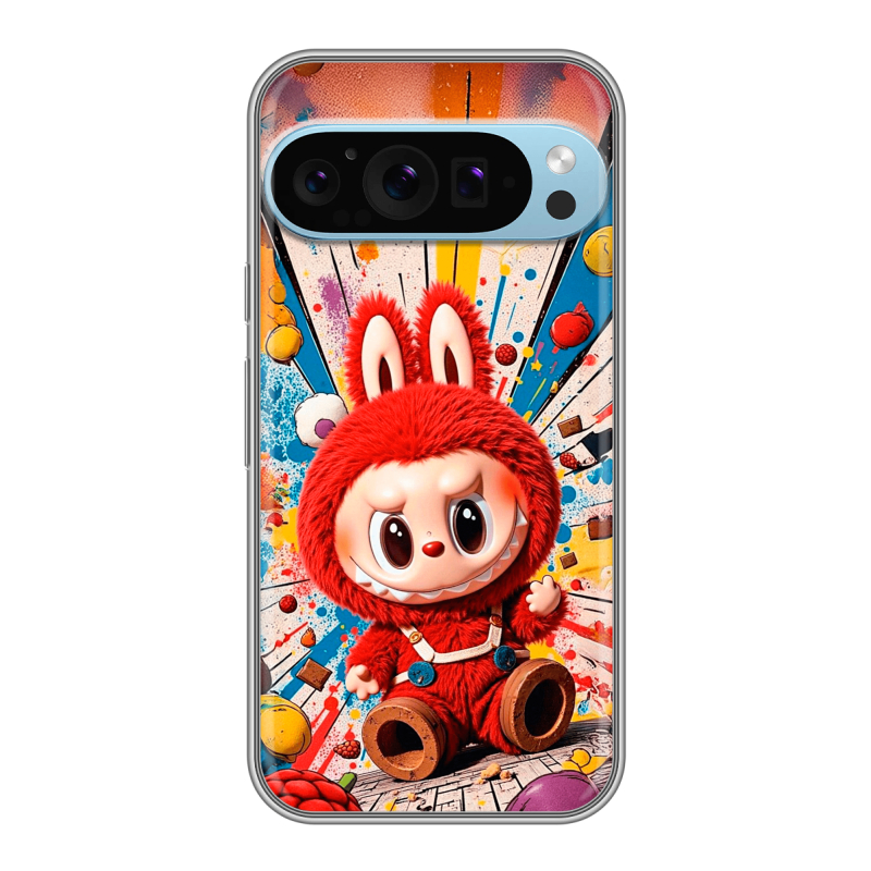 Силиконовый чехол на Google Pixel 9 Pro с принтом Labubu Лабубу Силиконовый чехол на Google Pixel 9 Pro с принтом Labubu Лабубу