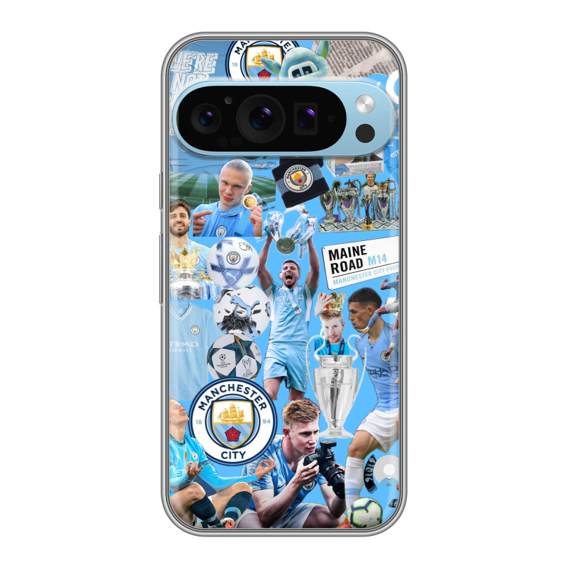 Силиконовый чехол на Google Pixel 9 Pro с принтом Man City Манчестер Сити Силиконовый чехол на Google Pixel 9 Pro с принтом Man City Манчестер Сити