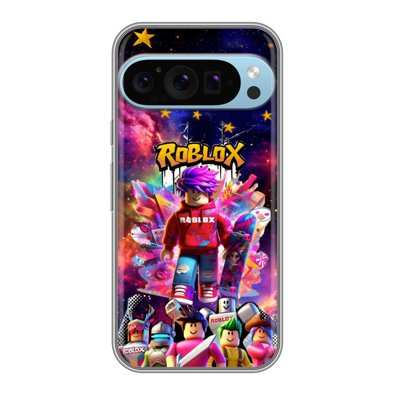 Силиконовый чехол на Google Pixel 9 Pro с принтом Roblox Роблокс Силиконовый чехол на Google Pixel 9 Pro с принтом Roblox Роблокс
