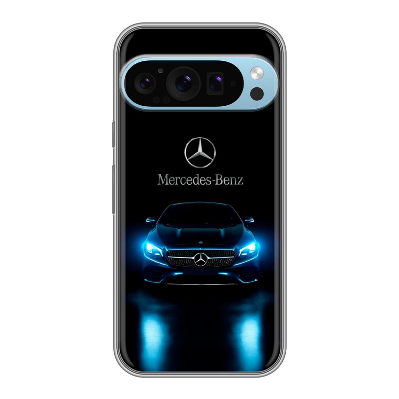 Силиконовый чехол на Google Pixel 9 Pro с принтом Mercedes Мерседес Силиконовый чехол на Google Pixel 9 Pro с принтом Mercedes Мерседес