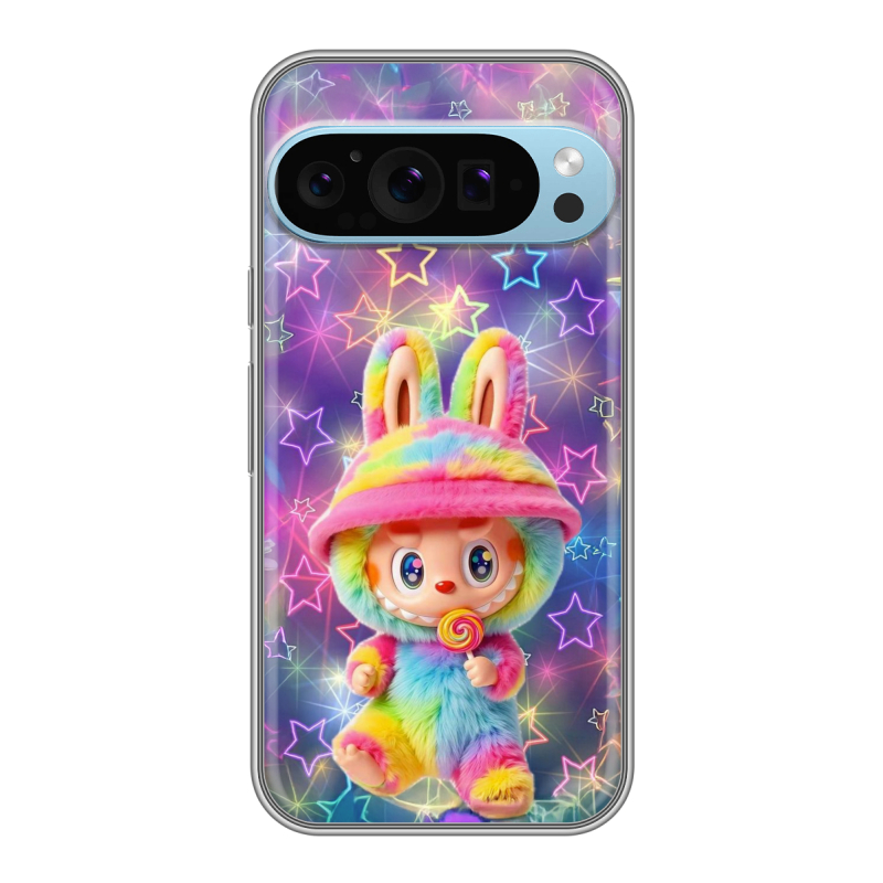Силиконовый чехол на Google Pixel 9 Pro с принтом Labubu Лабубу Силиконовый чехол на Google Pixel 9 Pro с принтом Labubu Лабубу
