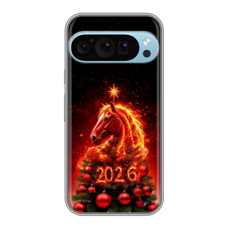 Силиконовый чехол на Google Pixel 9 Pro с принтом Новый год Силиконовый чехол на Google Pixel 9 Pro с принтом Новый год