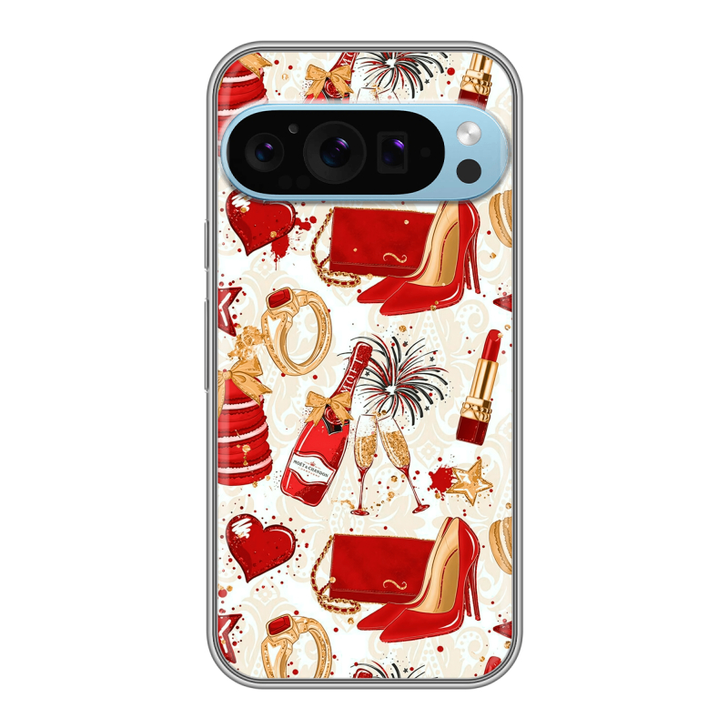 Силиконовый чехол на Google Pixel 9 Pro с принтом Новый год Силиконовый чехол на Google Pixel 9 Pro с принтом Новый год