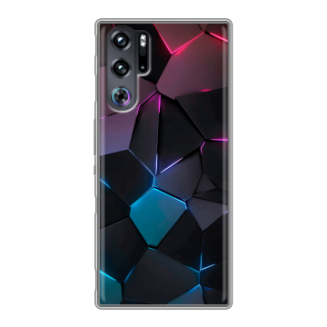 Силиконовый чехол на ZTE Nubia Red Magic 9 Pro с принтом Геометрия неона