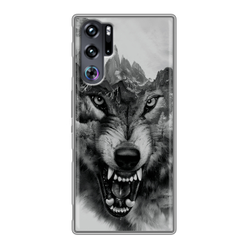 Силиконовый чехол на ZTE Nubia Red Magic 9 Pro с принтом Волк