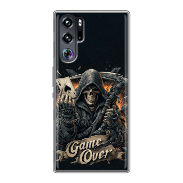 Силиконовый чехол на ZTE Nubia Red Magic 9 Pro с принтом Скелет карты