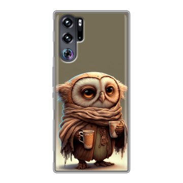 Силиконовый чехол на ZTE Nubia Red Magic 9 Pro с принтом Сова