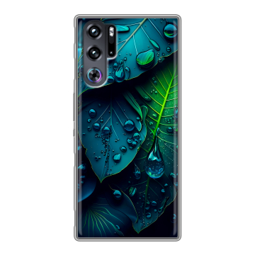 Силиконовый чехол на ZTE Nubia Red Magic 9 Pro с принтом Листья