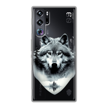 Силиконовый чехол на ZTE Nubia Red Magic 9 Pro с принтом Волк в лесу