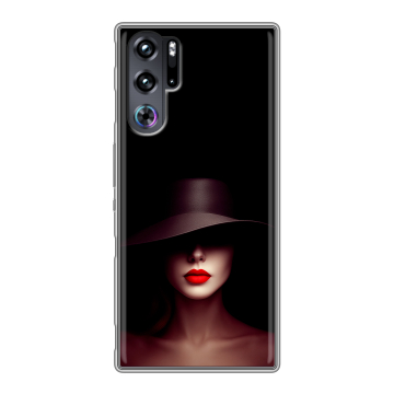 Силиконовый чехол на ZTE Nubia Red Magic 9 Pro с принтом Девушка в шляпе