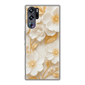 Силиконовый чехол на ZTE Nubia Red Magic 9 Pro с принтом Цветы