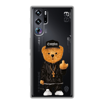 Силиконовый чехол на ZTE Nubia Red Magic 9 Pro с принтом Мишка