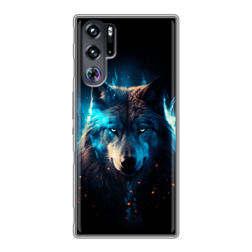 Силиконовый чехол на ZTE Nubia Red Magic 9 Pro с принтом Волк ночной