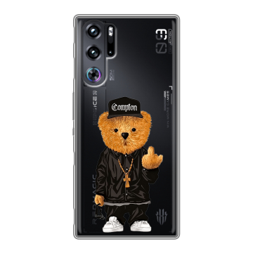 Силиконовый чехол на ZTE Nubia Red Magic 9 Pro с принтом Плюшевый медведь