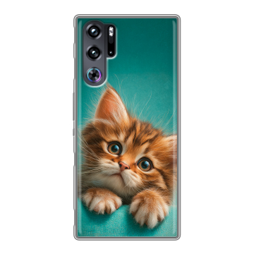 Силиконовый чехол на ZTE Nubia Red Magic 9 Pro с принтом котенок