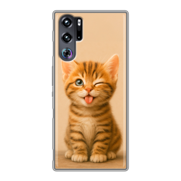 Силиконовый чехол на ZTE Nubia Red Magic 9 Pro с принтом котенок