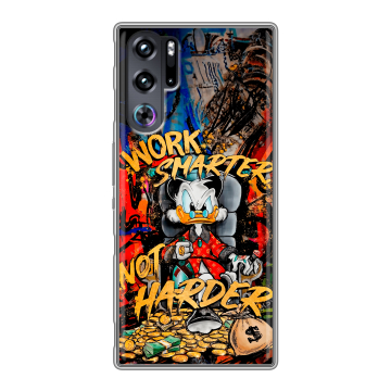 Силиконовый чехол на ZTE Nubia Red Magic 9 Pro с принтом Дональд Дак Деньги Силиконовый чехол на ZTE Nubia Red Magic 9 Pro с принтом Дональд Дак Деньги