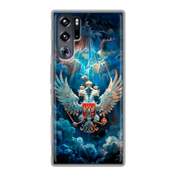 Силиконовый чехол на ZTE Nubia Red Magic 9 Pro с принтом Герб флаг России