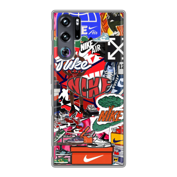 Силиконовый чехол на ZTE Nubia Red Magic 9 Pro с принтом Найк Nike яркий