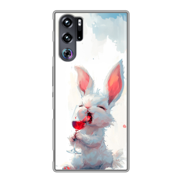 Силиконовый чехол на ZTE Nubia Red Magic 9 Pro с принтом кролик зайчик