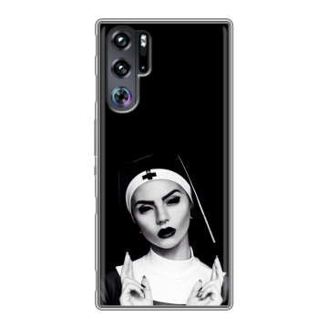 Силиконовый чехол на ZTE Nubia Red Magic 9 Pro с принтом монашка