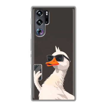 Силиконовый чехол на ZTE Nubia Red Magic 9 Pro с принтом утка в очках