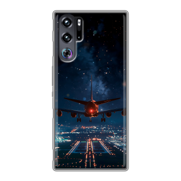 Силиконовый чехол на ZTE Nubia Red Magic 9 Pro с принтом самолет