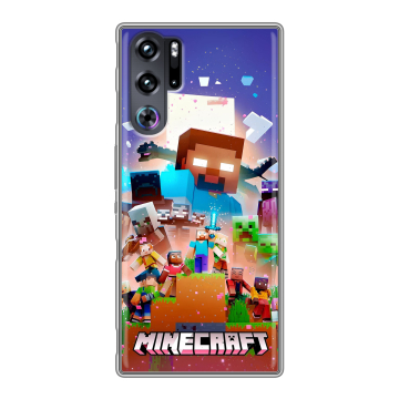 Силиконовый чехол на ZTE Nubia Red Magic 9 Pro с принтом Майнкрафт Minecraft Силиконовый чехол на ZTE Nubia Red Magic 9 Pro с принтом Майнкрафт Minecraft