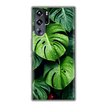 Силиконовый чехол на ZTE Nubia Red Magic 9 Pro с принтом Листья