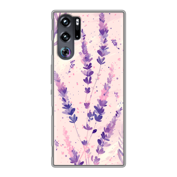 Силиконовый чехол на ZTE Nubia Red Magic 9 Pro с принтом цветы лаванда