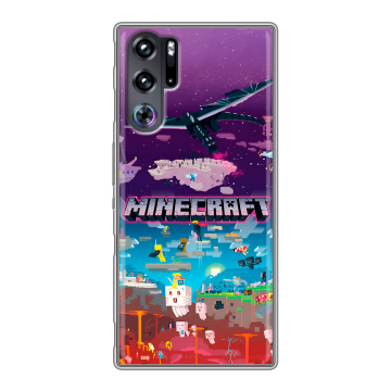 Силиконовый чехол на ZTE Nubia Red Magic 9 Pro с принтом Майнкрафт Minecraft