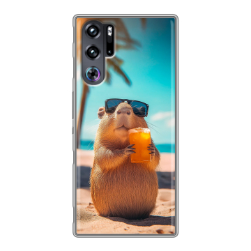 Силиконовый чехол на ZTE Nubia Red Magic 9 Pro с принтом Капибара