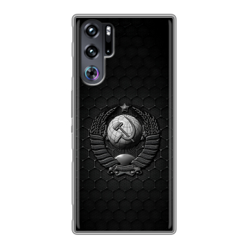 Силиконовый чехол на ZTE Nubia Red Magic 9 Pro с принтом Герб Флаг СССР