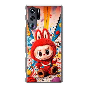 Силиконовый чехол на ZTE Nubia Red Magic 9 Pro с принтом Labubu Лабубу