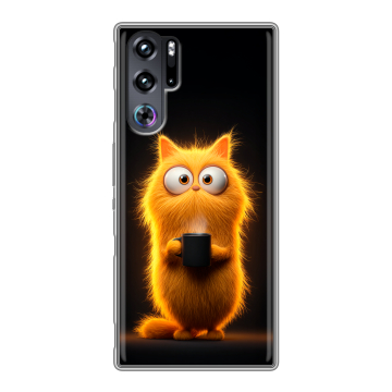 Силиконовый чехол на ZTE Nubia Red Magic 9 Pro с принтом Смешной кот